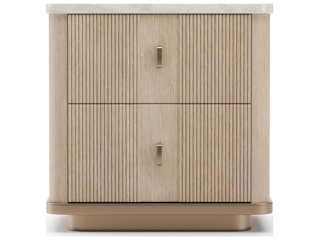 Caracole Rhythm 2-Drawers Beige Nightstand
