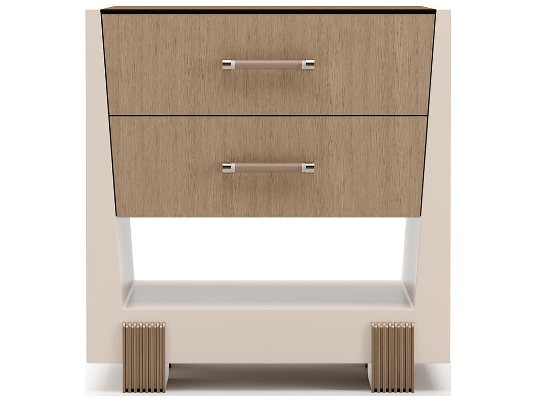 Caracole Counter Balance 2-Drawers Brown Nightstand