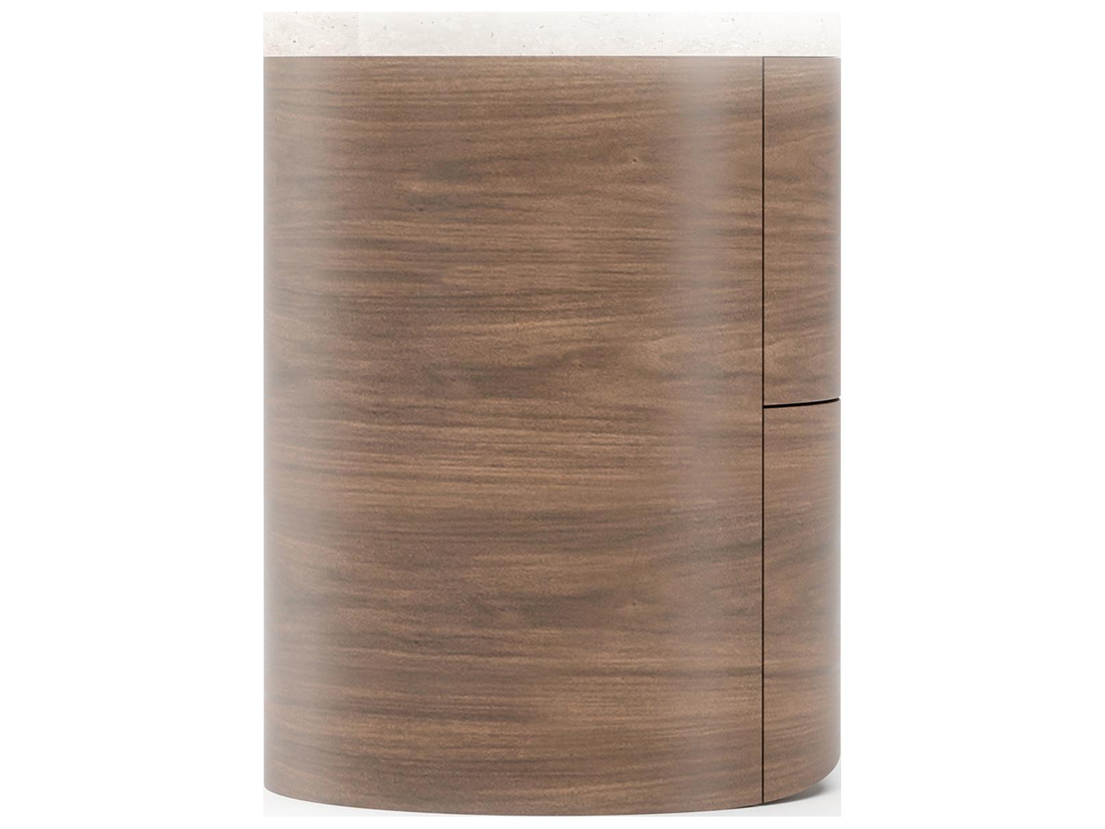 Caracole Fleur 2-Drawers Brown Nightstand