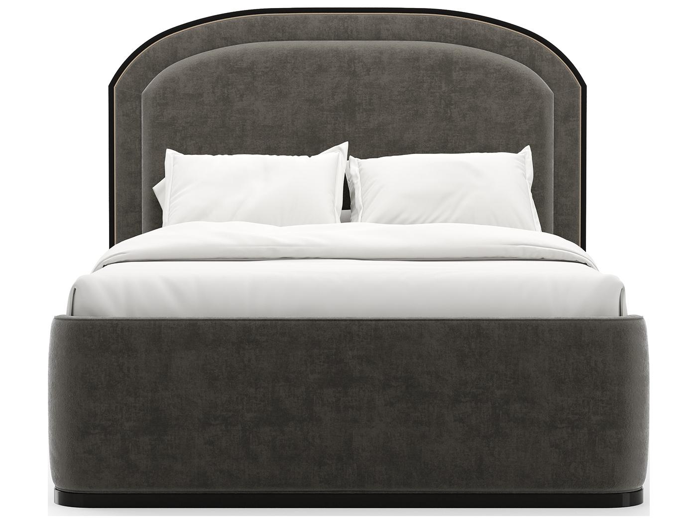 Caracole Wanderlust Gray Upholstered Queen Platform Bed