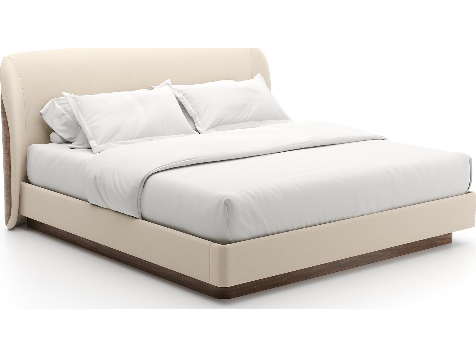 Caracole Fleur Champagne Upholstered King Platform Bed