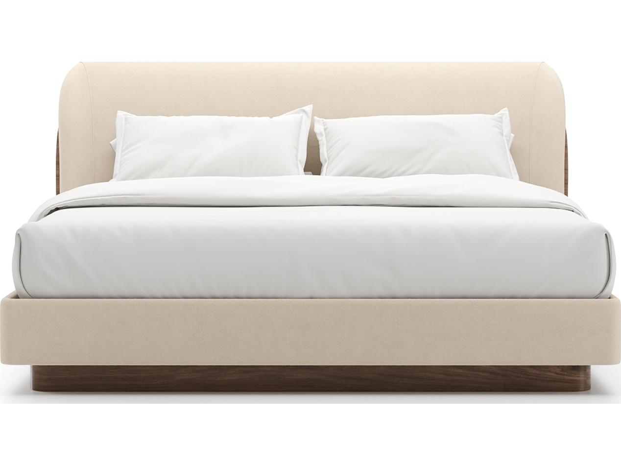 Caracole Fleur Champagne Upholstered King Platform Bed