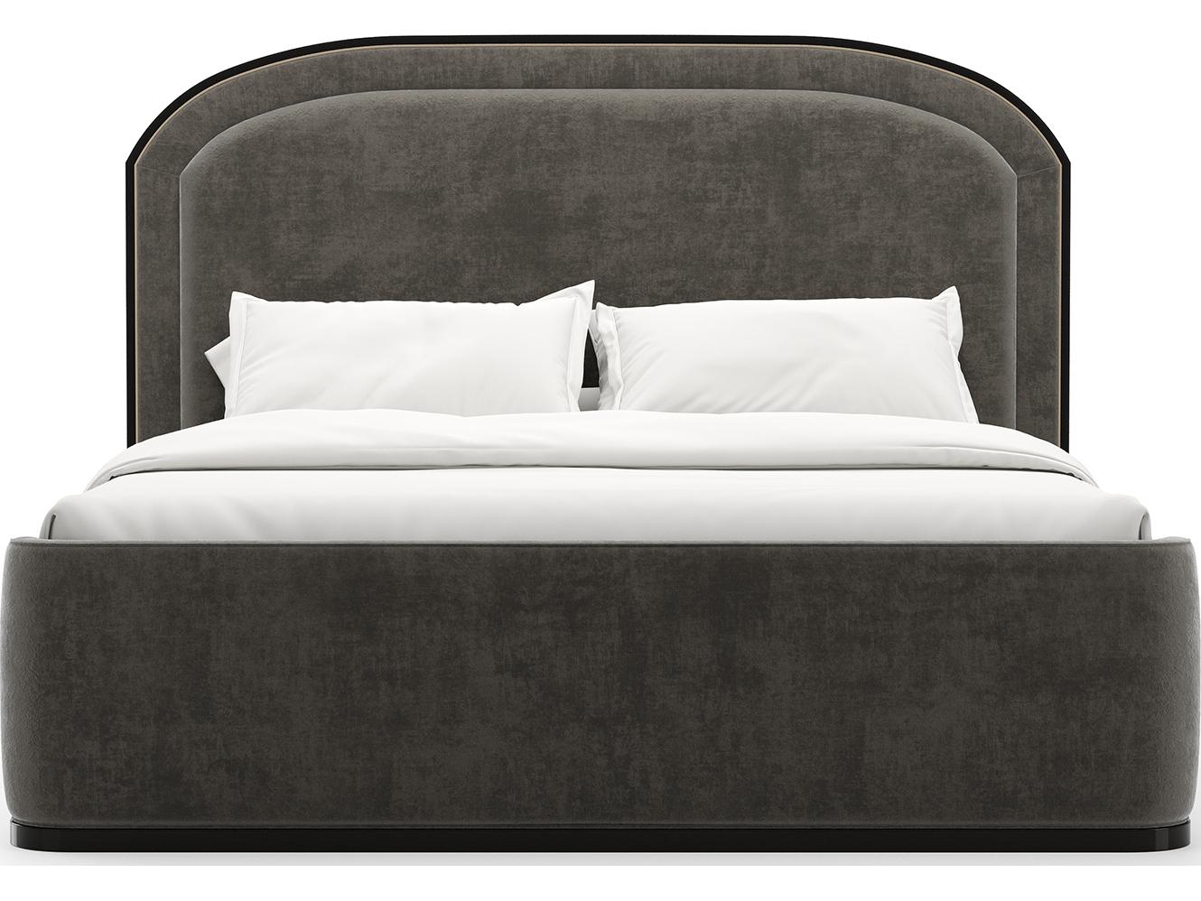 Caracole Wanderlust Gray Upholstered King Platform Bed