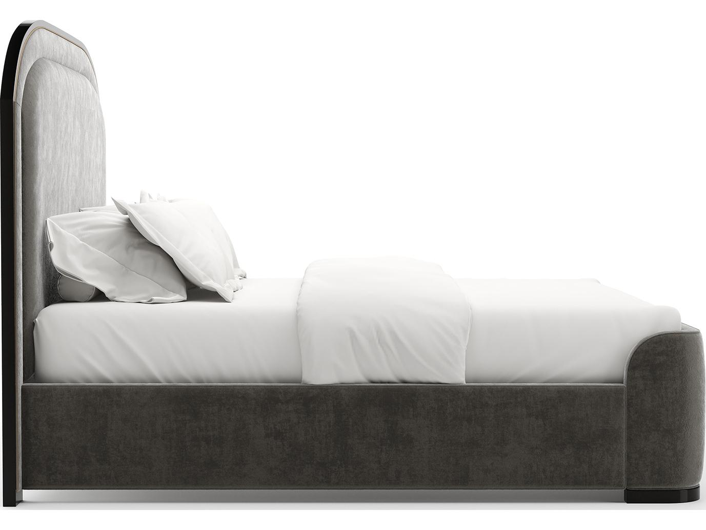 Caracole Wanderlust Gray Upholstered King Platform Bed