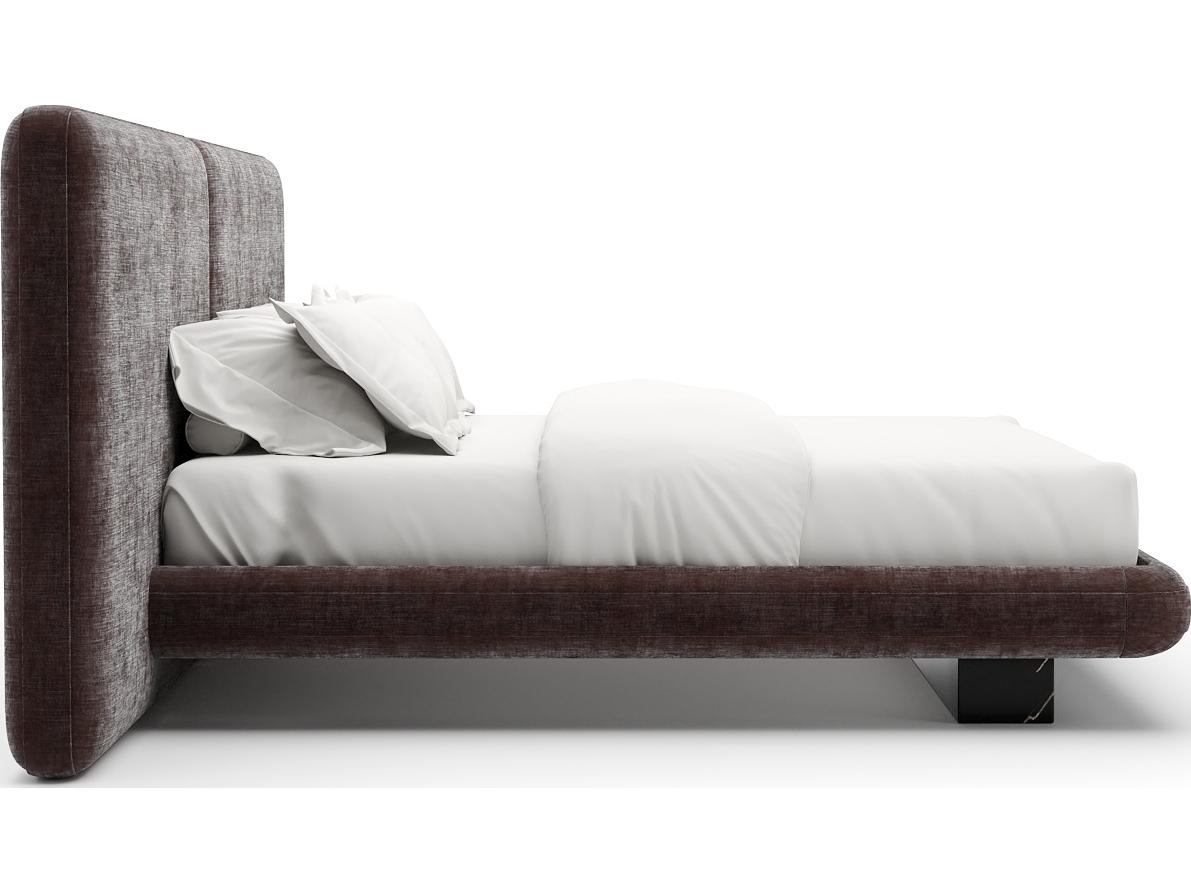Caracole Overlap Brown Upholstered King Platform Bed