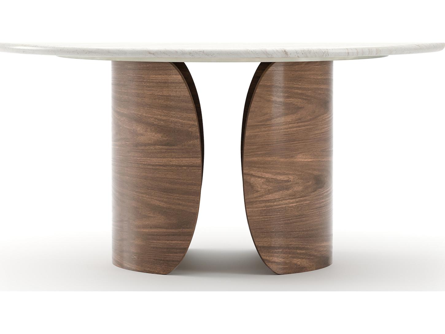 Caracole Fleur Round Stone Dining Table