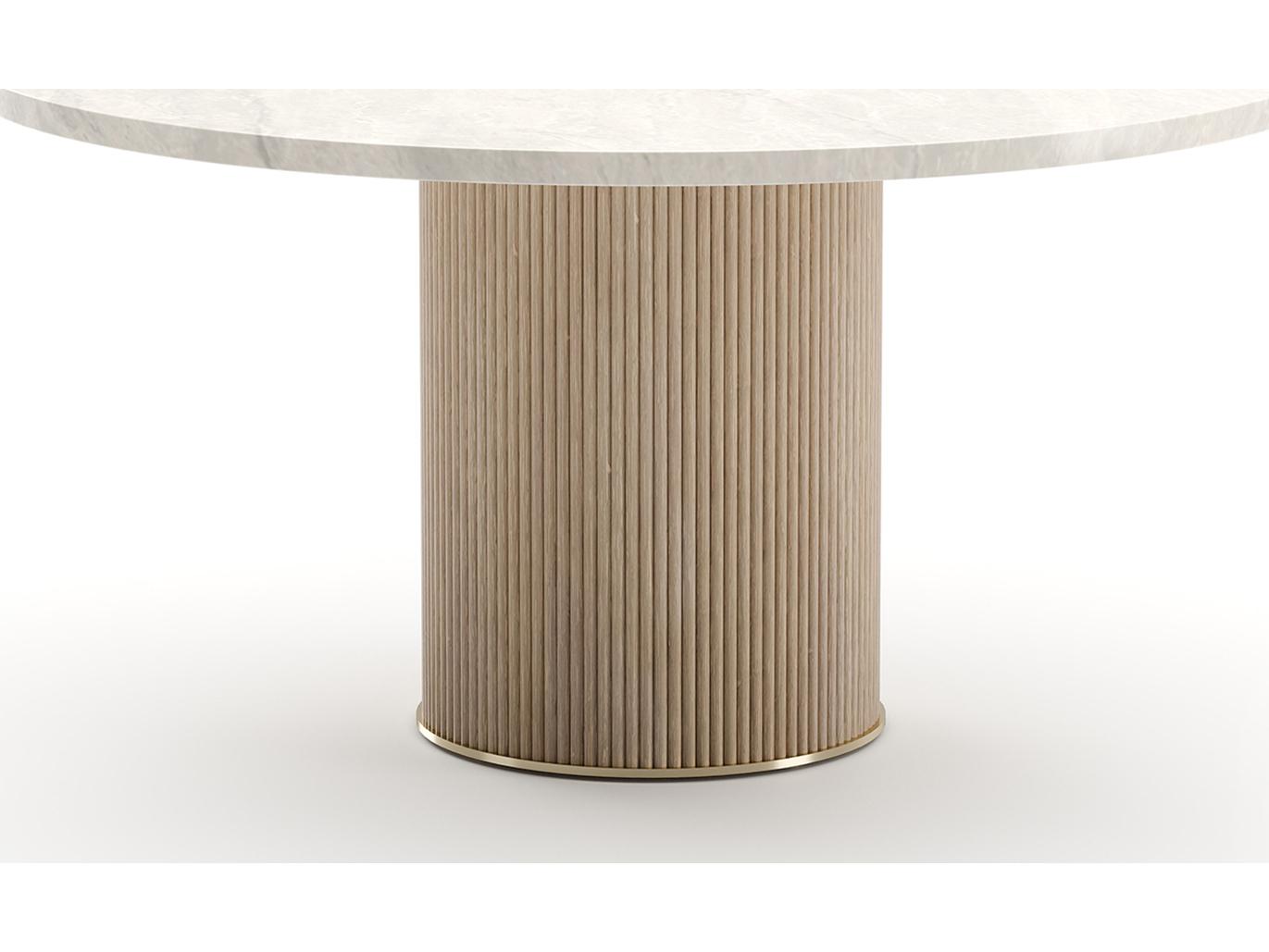 Caracole Rhythm Round Stone Dining Table