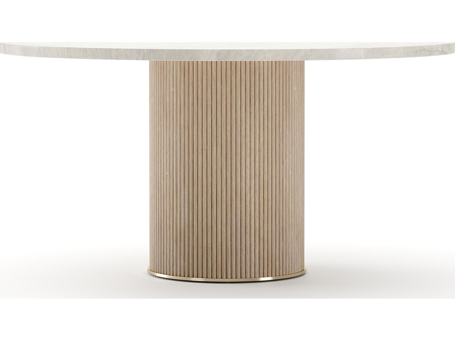 Caracole Rhythm Round Stone Dining Table