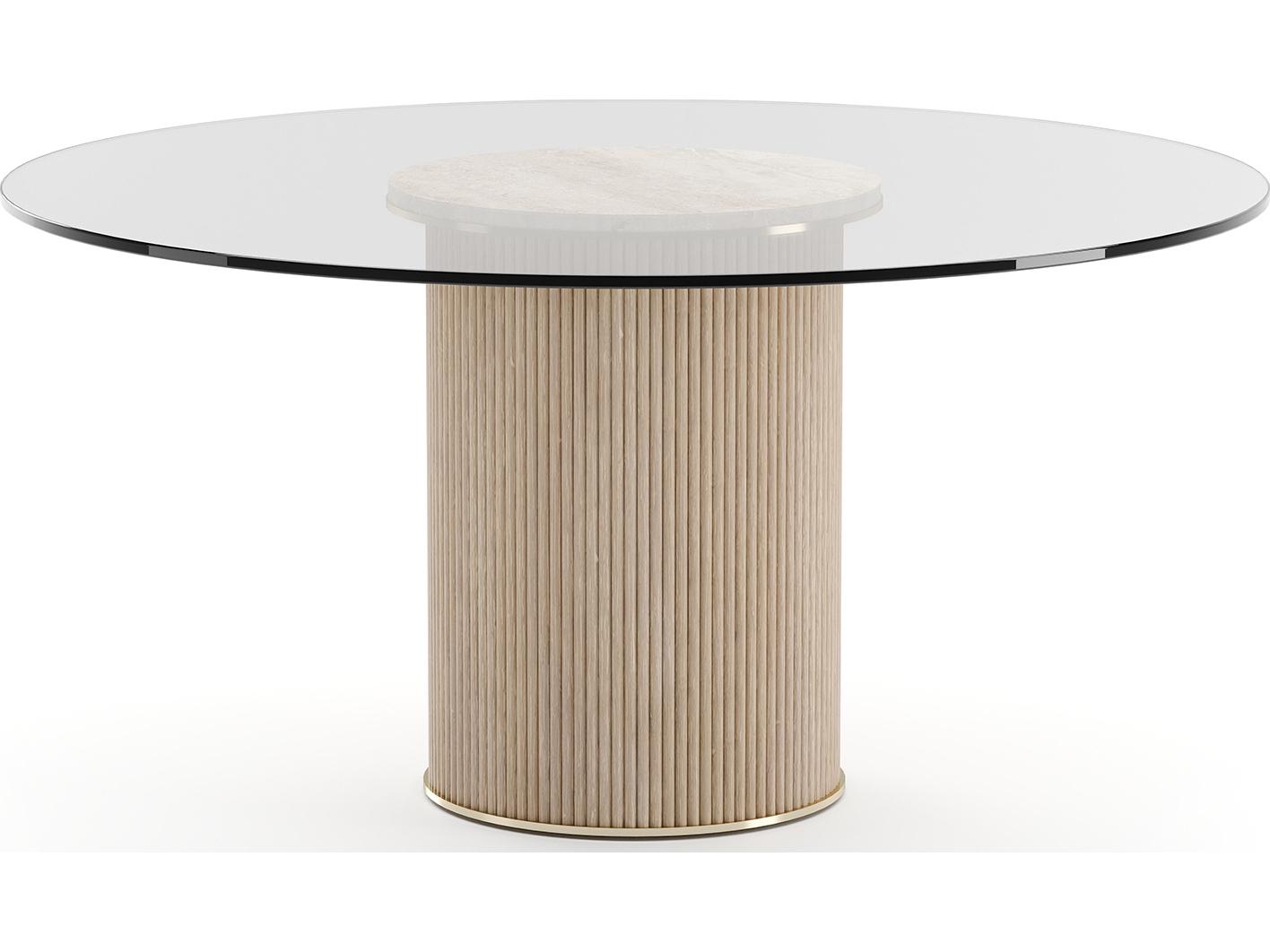 Caracole Rhythm Round Glass Dining Table