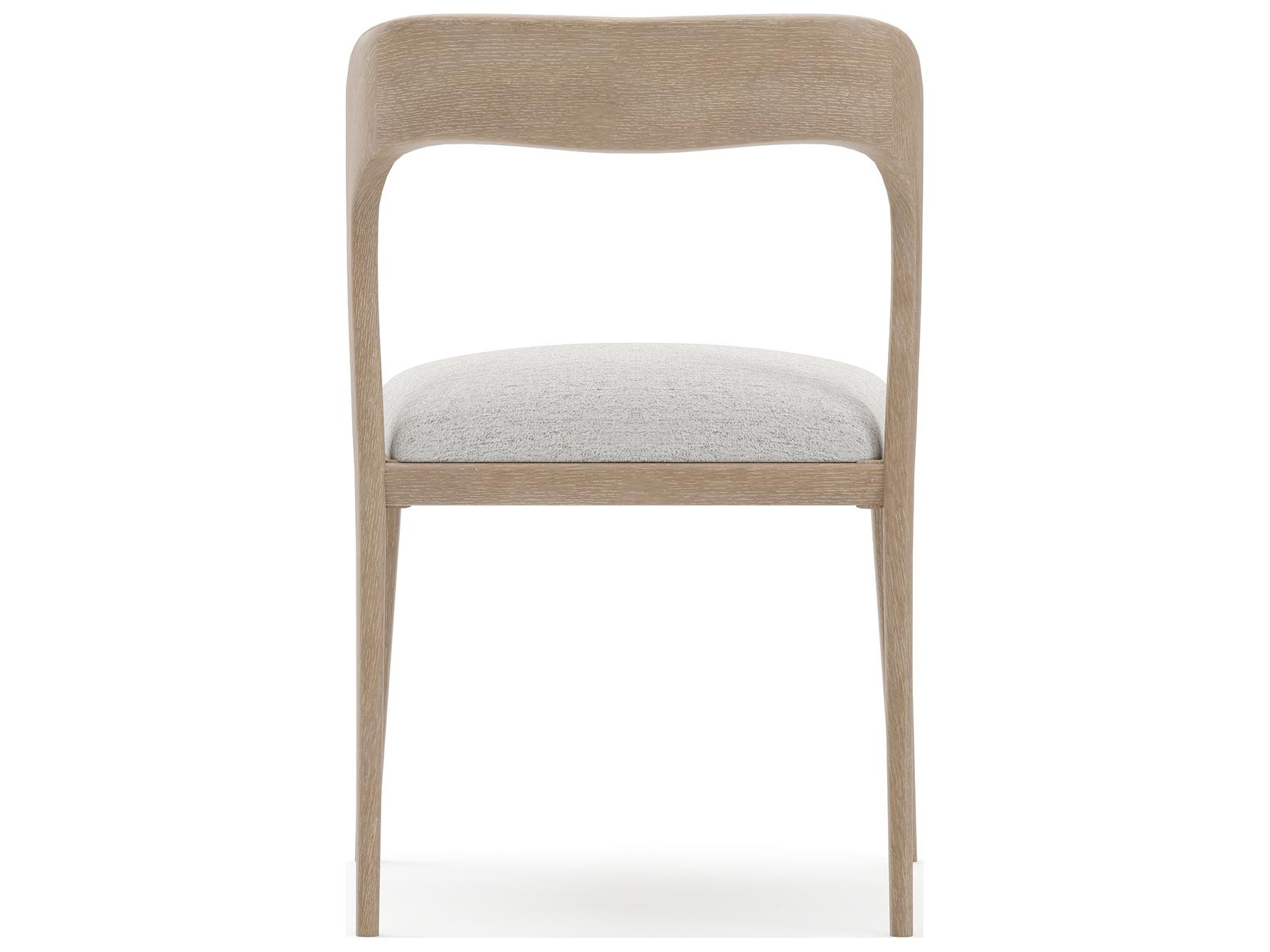 Caracole Rhythm Oak Wood Upholstered Armless Dining Chair