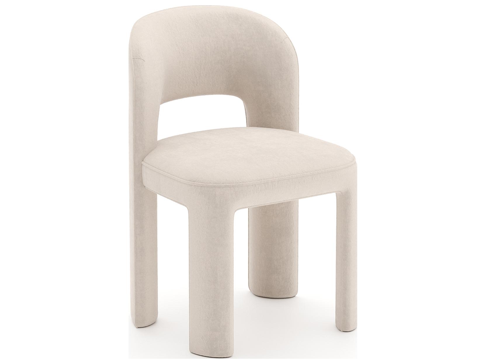 Caracole Overlap Beige Upholstered Armless Dining Chair