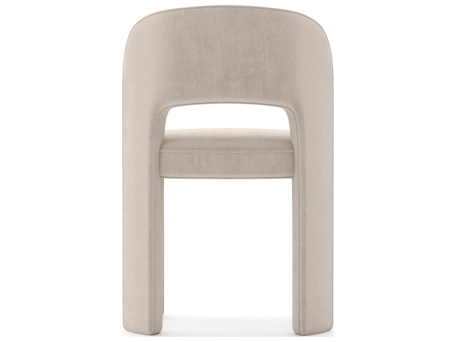 Caracole Overlap Beige Upholstered Armless Dining Chair