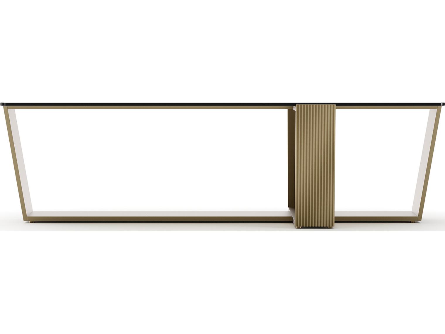 Caracole Counter Balance Rectangular Glass Coffee Table