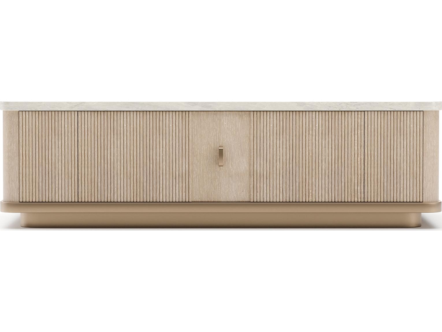 Caracole Rhythm Rectangular Stone Coffee Table