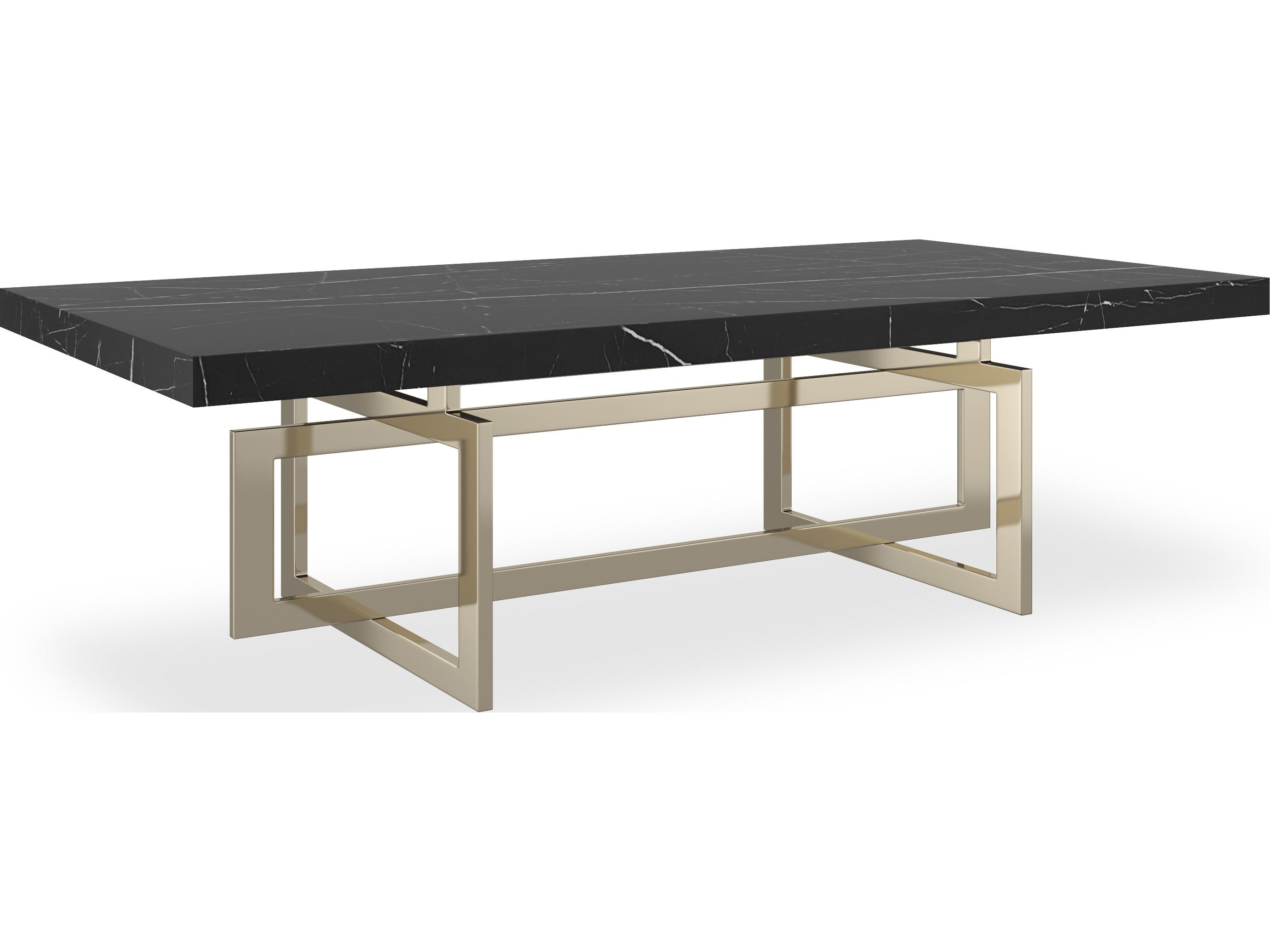 Caracole Wish You Were Here Rectangular Marble Coffee Table