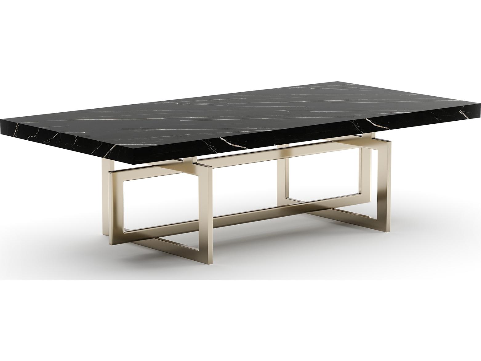 Caracole Wish You Were Here Rectangular Marble Coffee Table