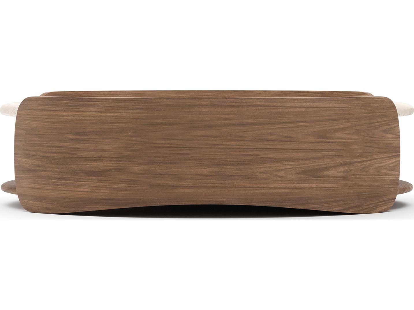 Caracole Fleur Round Stone Coffee Table