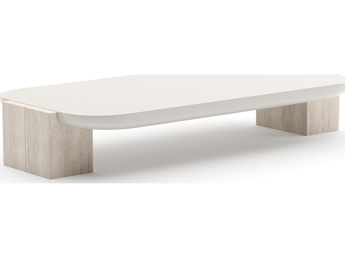 Caracole Overlap Rectangular Wood Coffee Table
