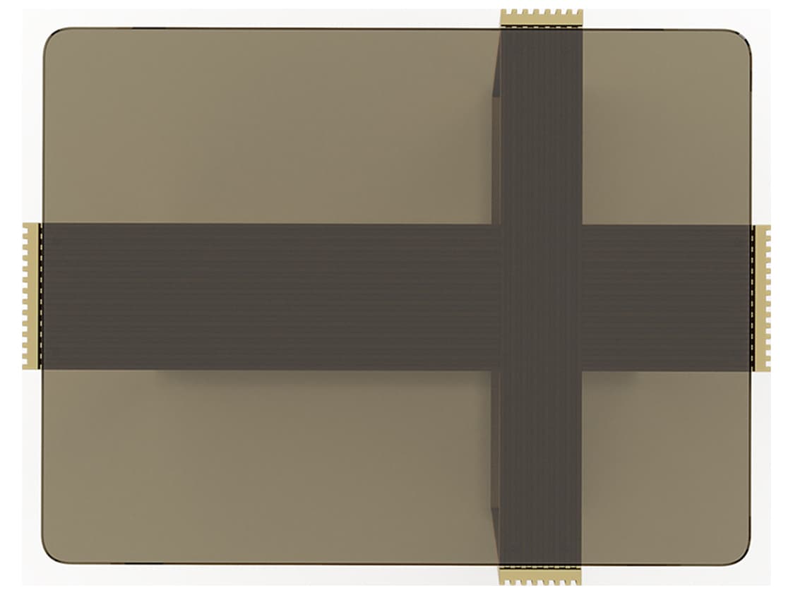 Caracole Counter Balance Rectangular Glass End Table