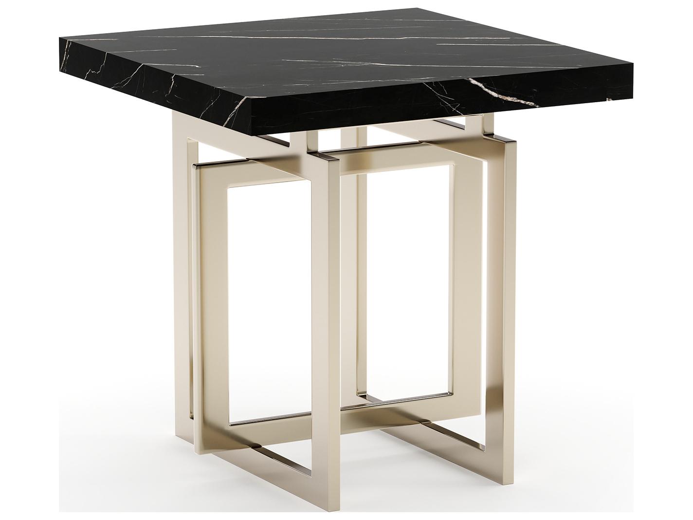 Caracole Wish You Were Here Square Marble End Table