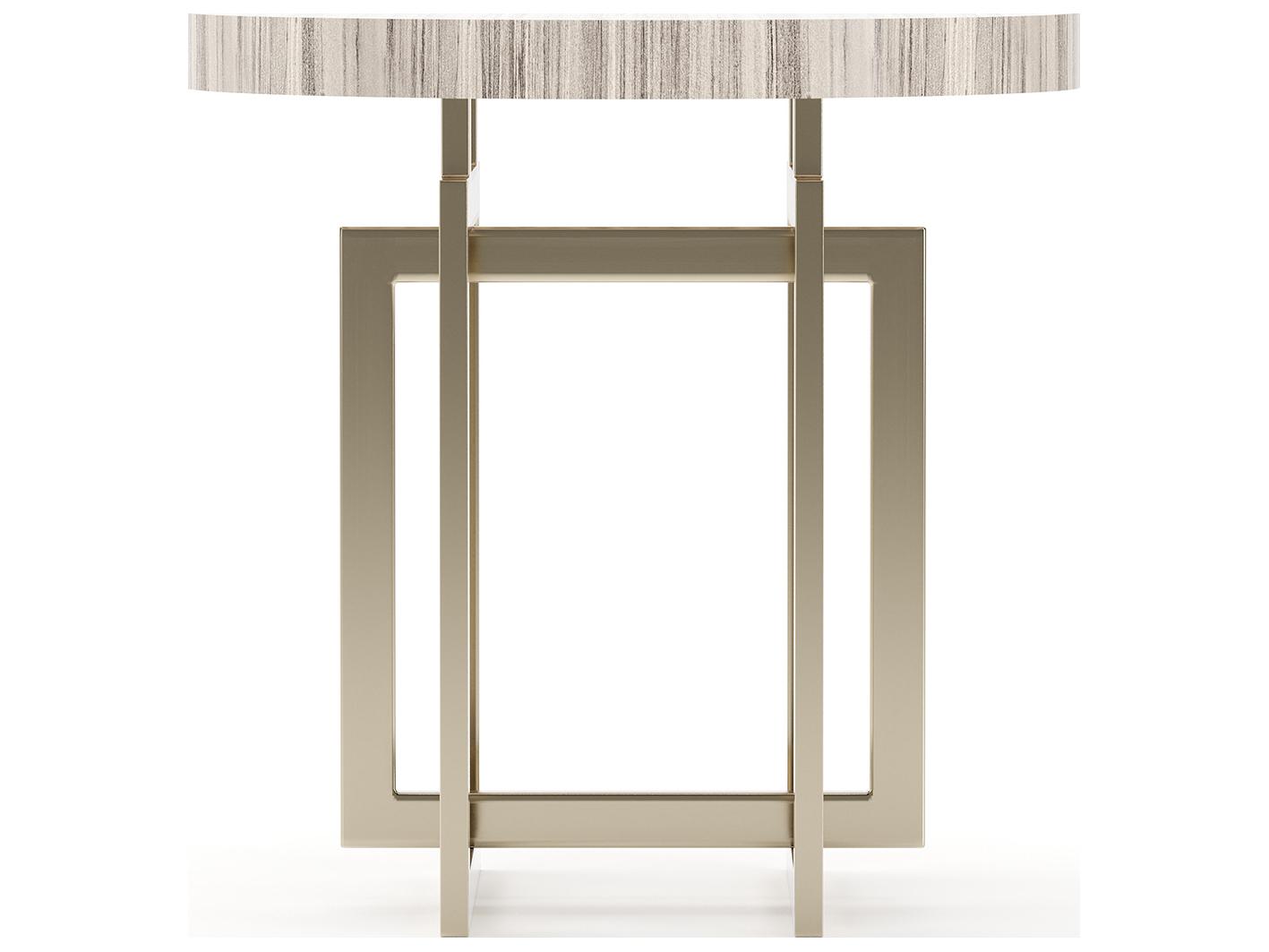 Caracole Wish You Were Here Round Stone End Table