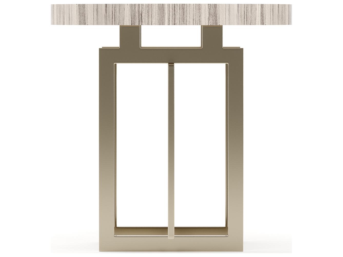 Caracole Wish You Were Here Round Stone End Table