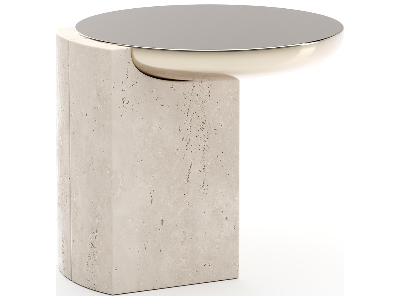 Caracole Overlap Round Metal End Table
