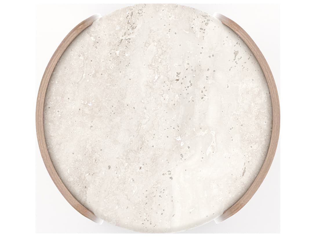 Caracole Fleur Round Stone End Table