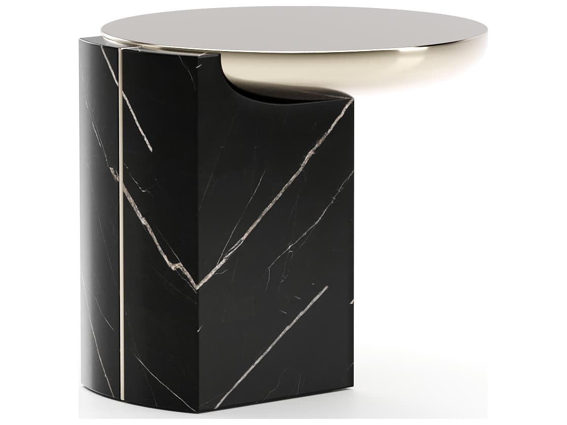 Caracole Overlap Round Metal End Table