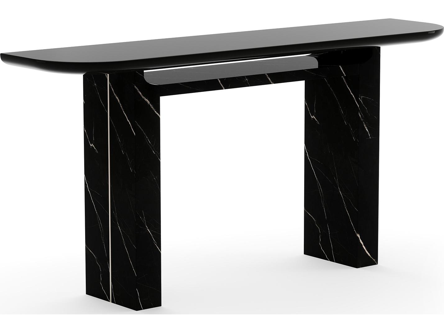 Caracole Overlap Rectangular Wood Console Table