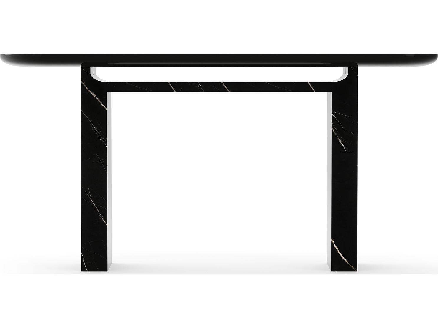 Caracole Overlap Rectangular Wood Console Table