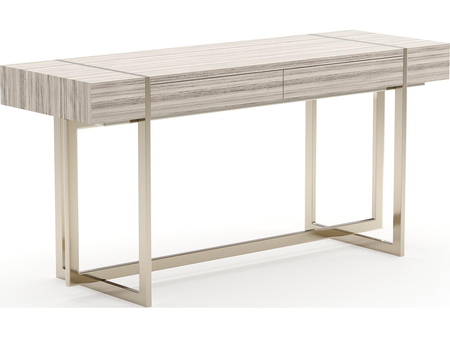 Caracole Wish You Were Here Rectangular Stone Console Table