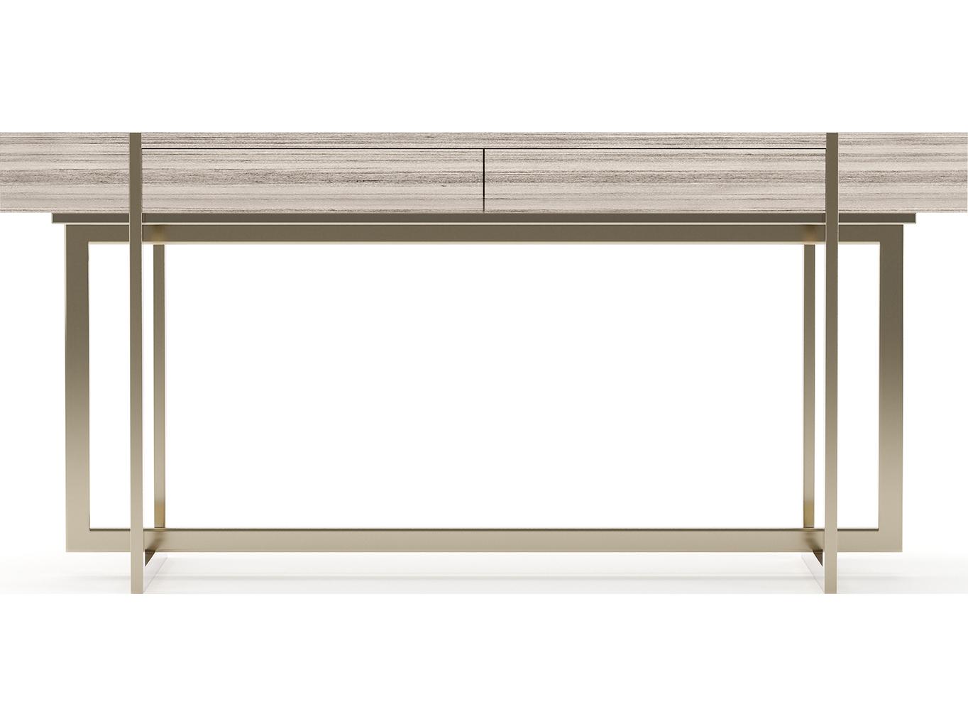 Caracole Wish You Were Here Rectangular Stone Console Table