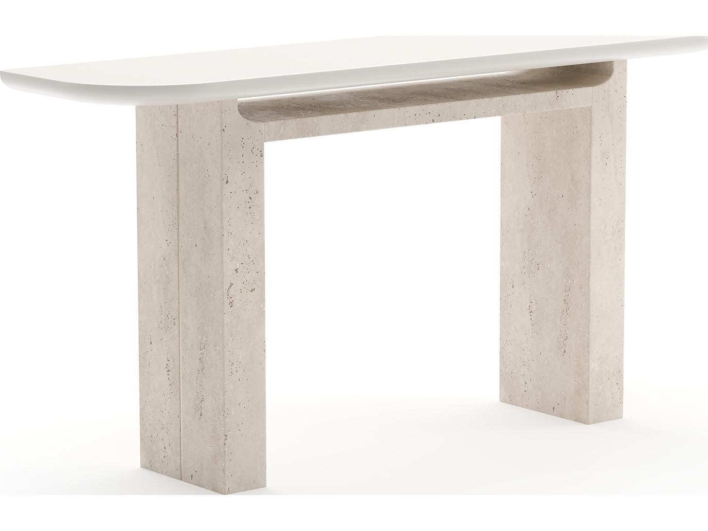 Caracole Overlap Rectangular Wood Console Table