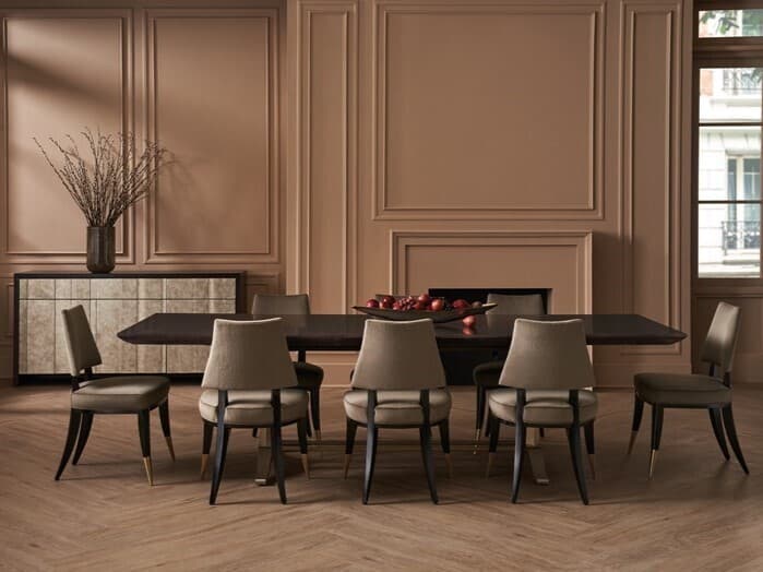 Caracole Classic Poplar Wood Dining Room Set