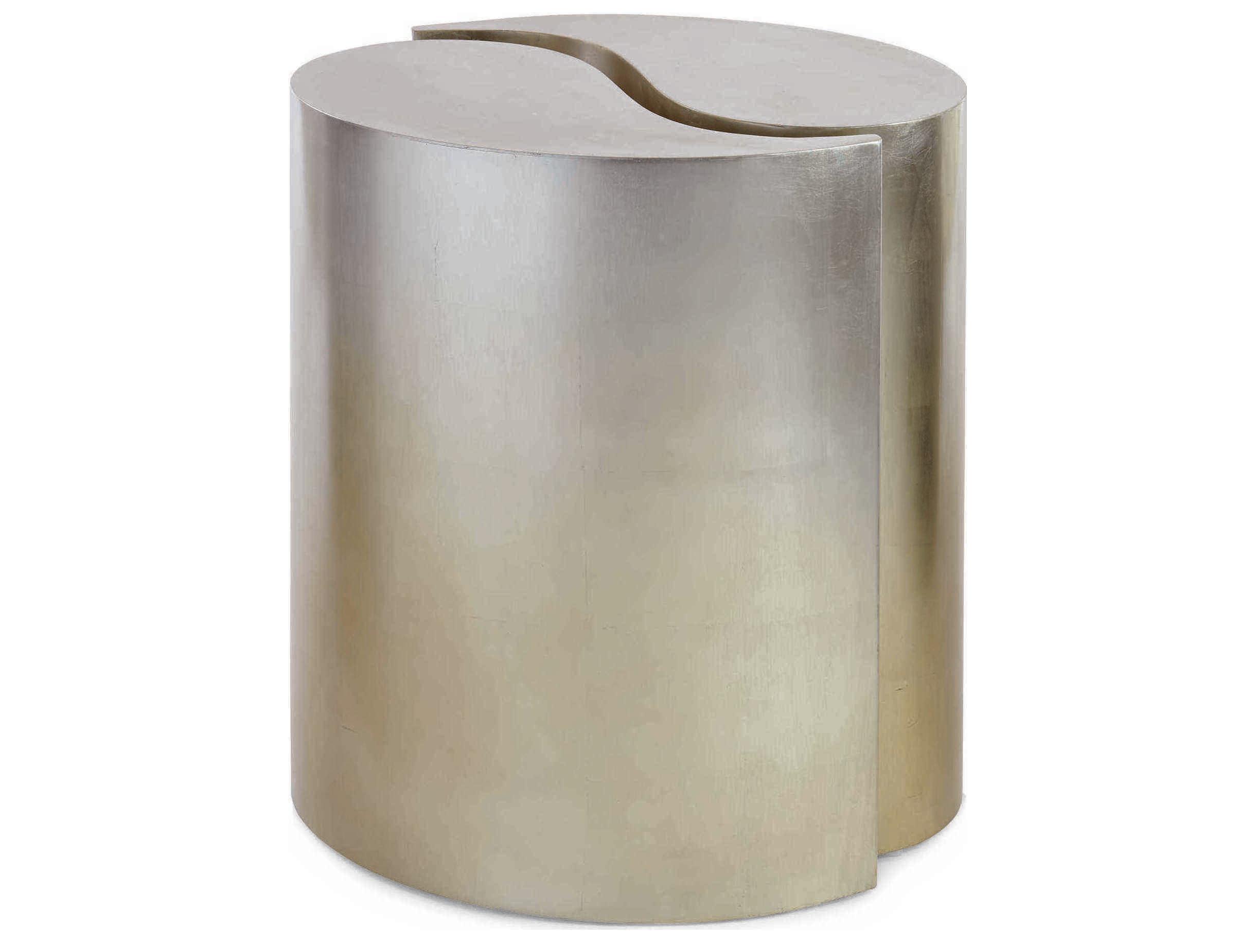 Caracole Classic Quote Gold Leaf Ombre Warm Silver End Table