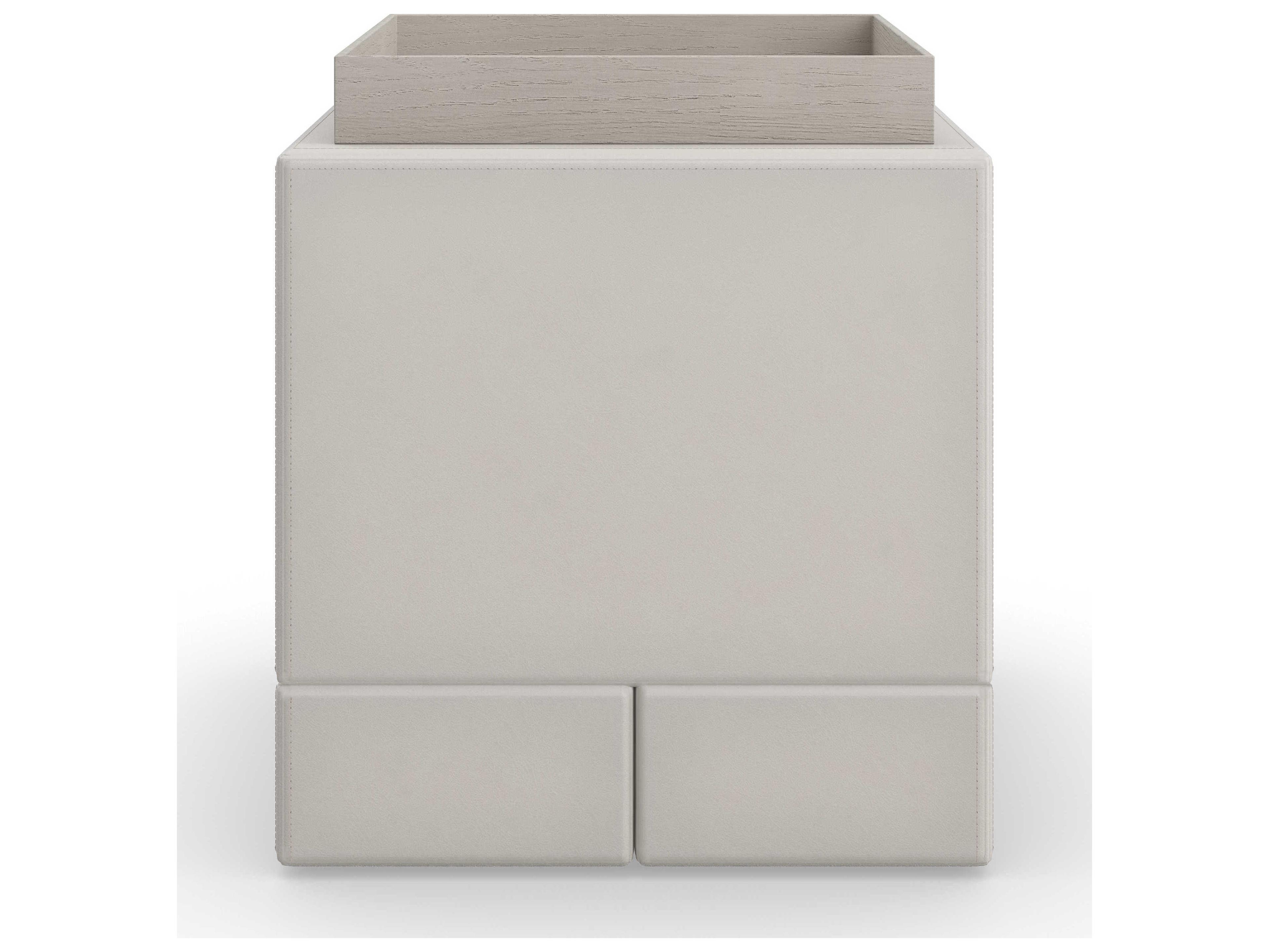 Caracole Kelly Hoppen Bindi 16" Square Wood Fossil End Table