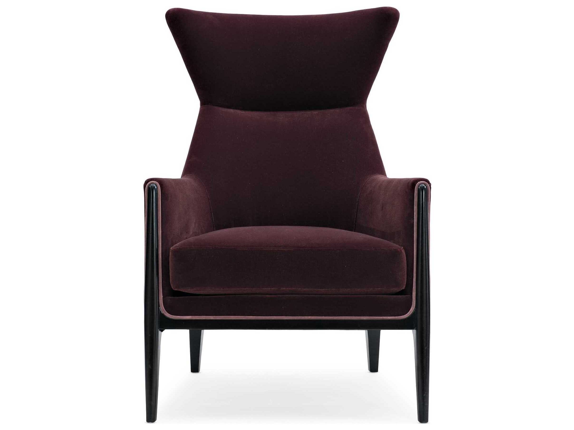Caracole Modern Edge Boundless Burgundy Fabric Accent Chair