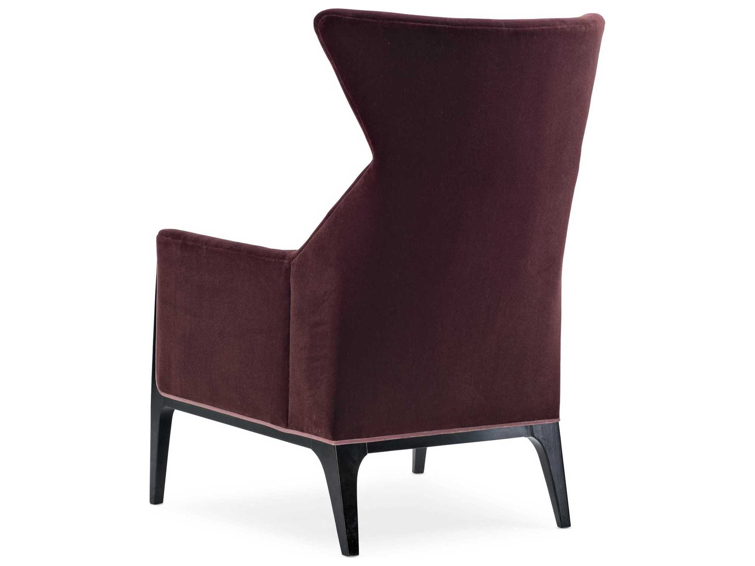 Caracole Modern Edge Boundless Burgundy Fabric Accent Chair