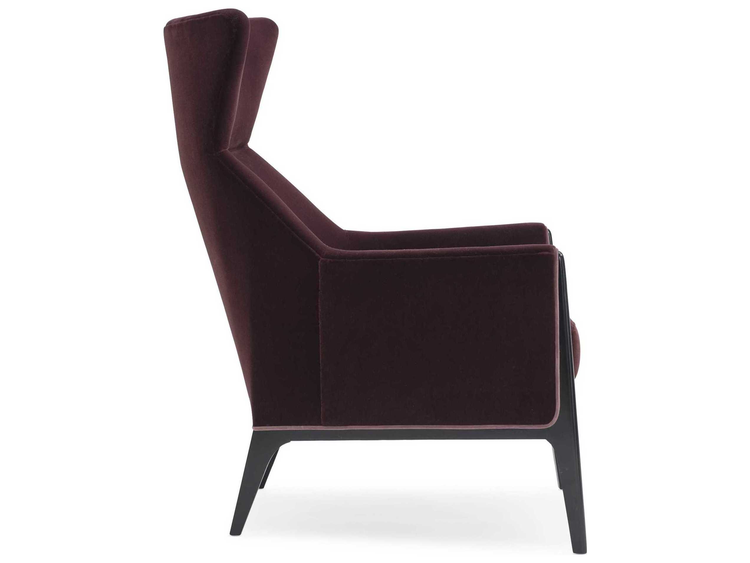 Caracole Modern Edge Boundless Burgundy Fabric Accent Chair