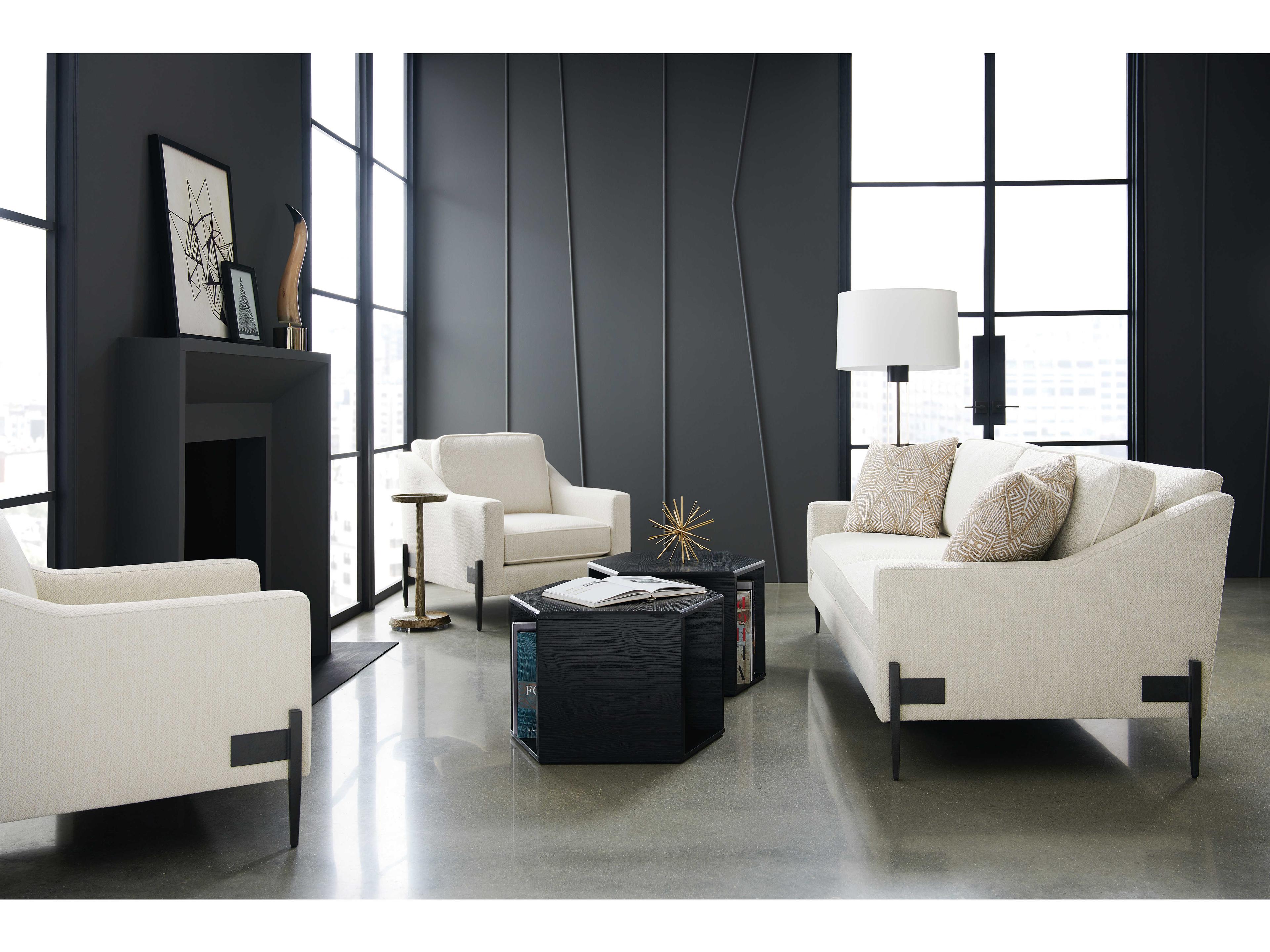 Caracole Modern Artisan Remix White Fabric Accent Chair