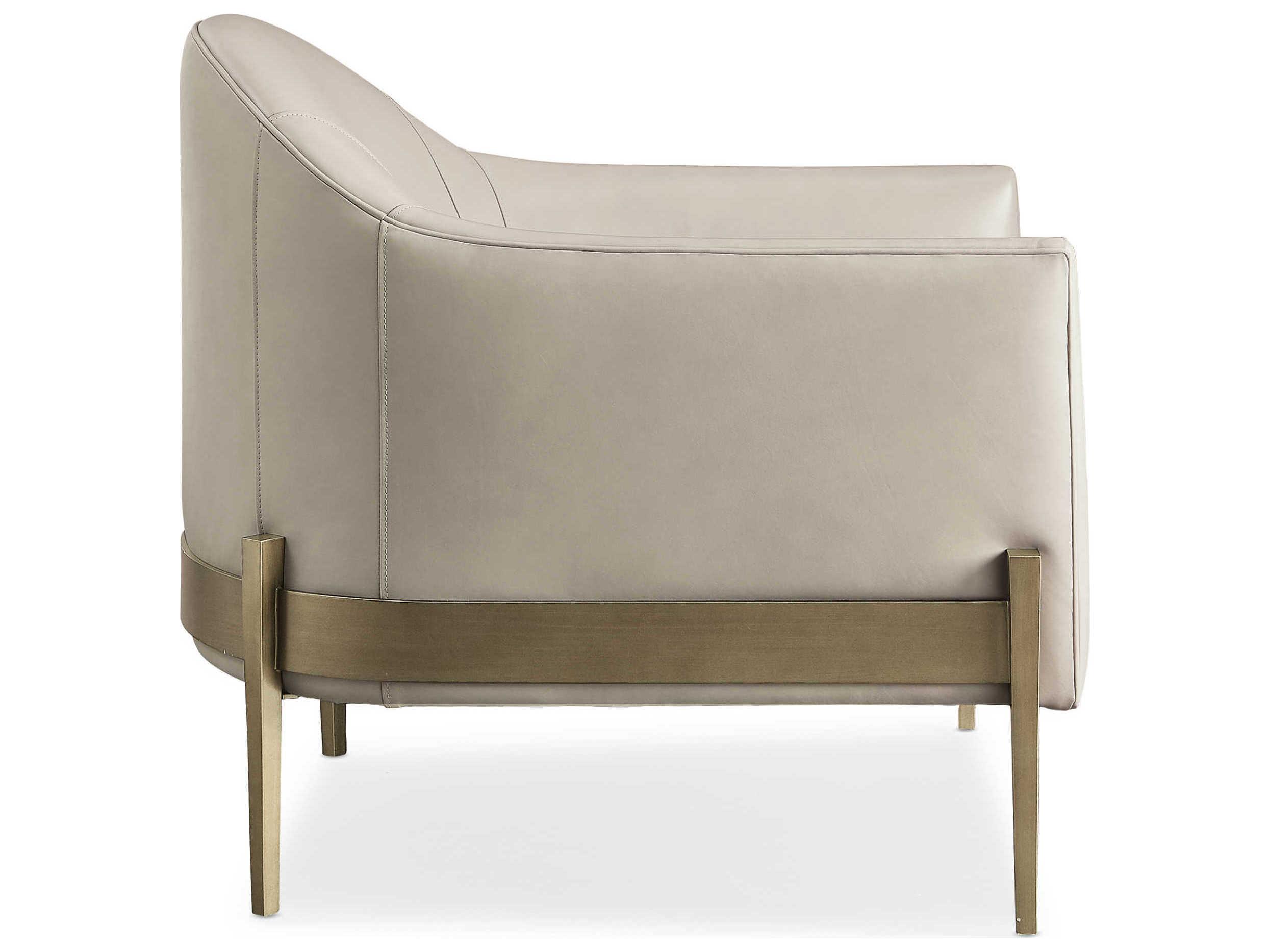 Caracole Modern Artisan Remix Rebound Beige Leather Accent Chair