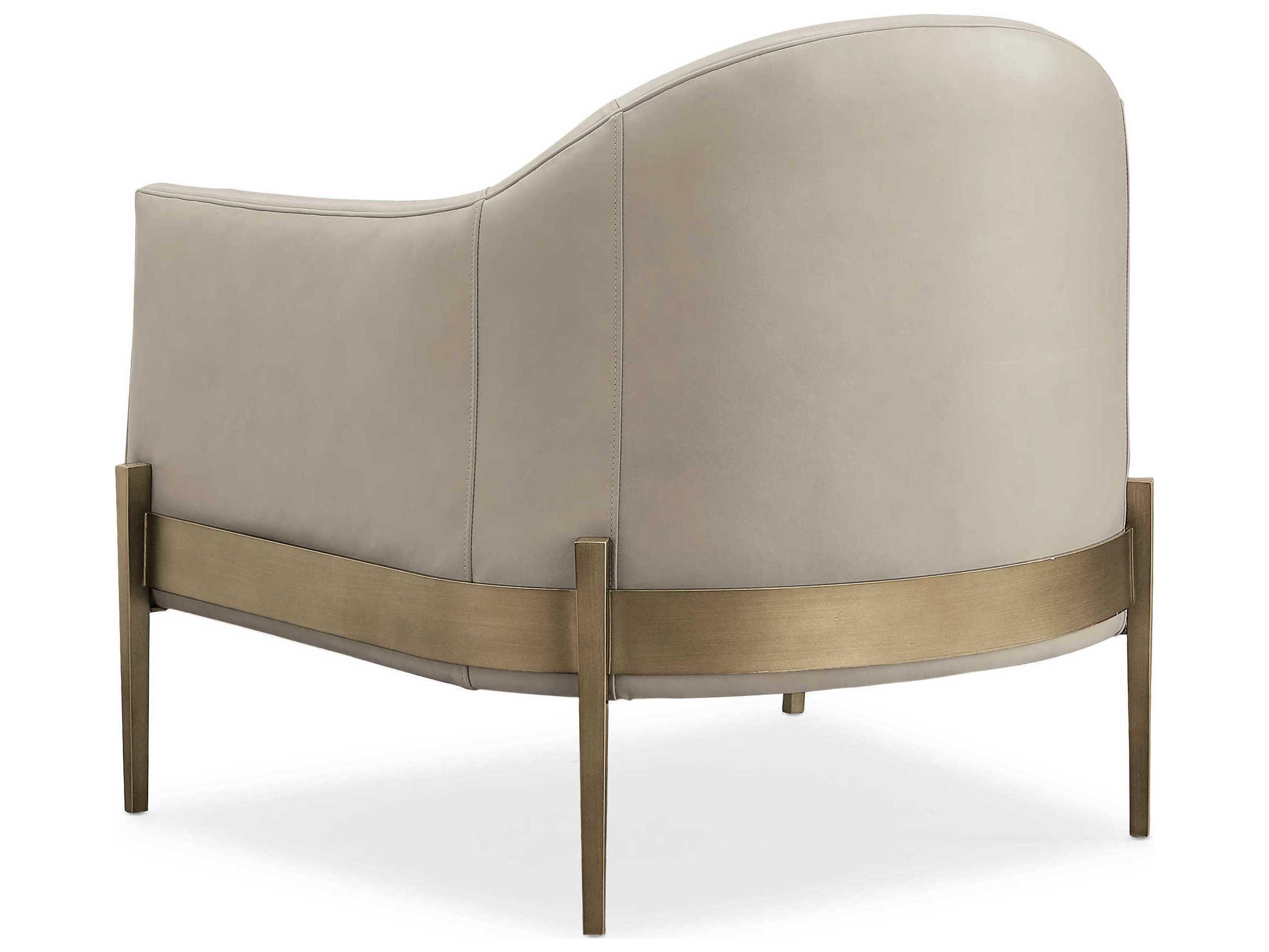 Caracole Modern Artisan Remix Rebound Beige Leather Accent Chair