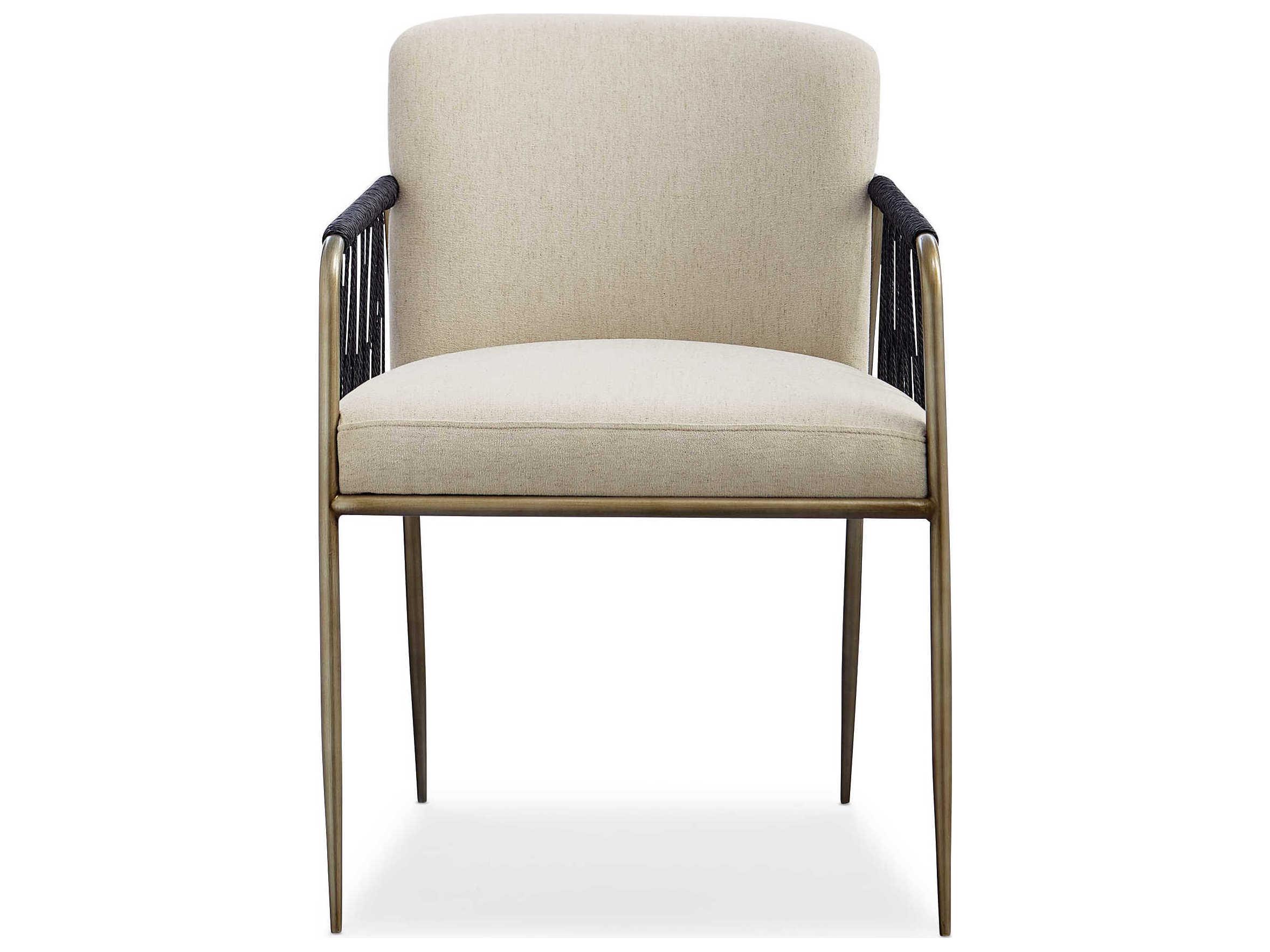 Caracole Modern Artisan Remix White Upholstered Arm Dining Chair