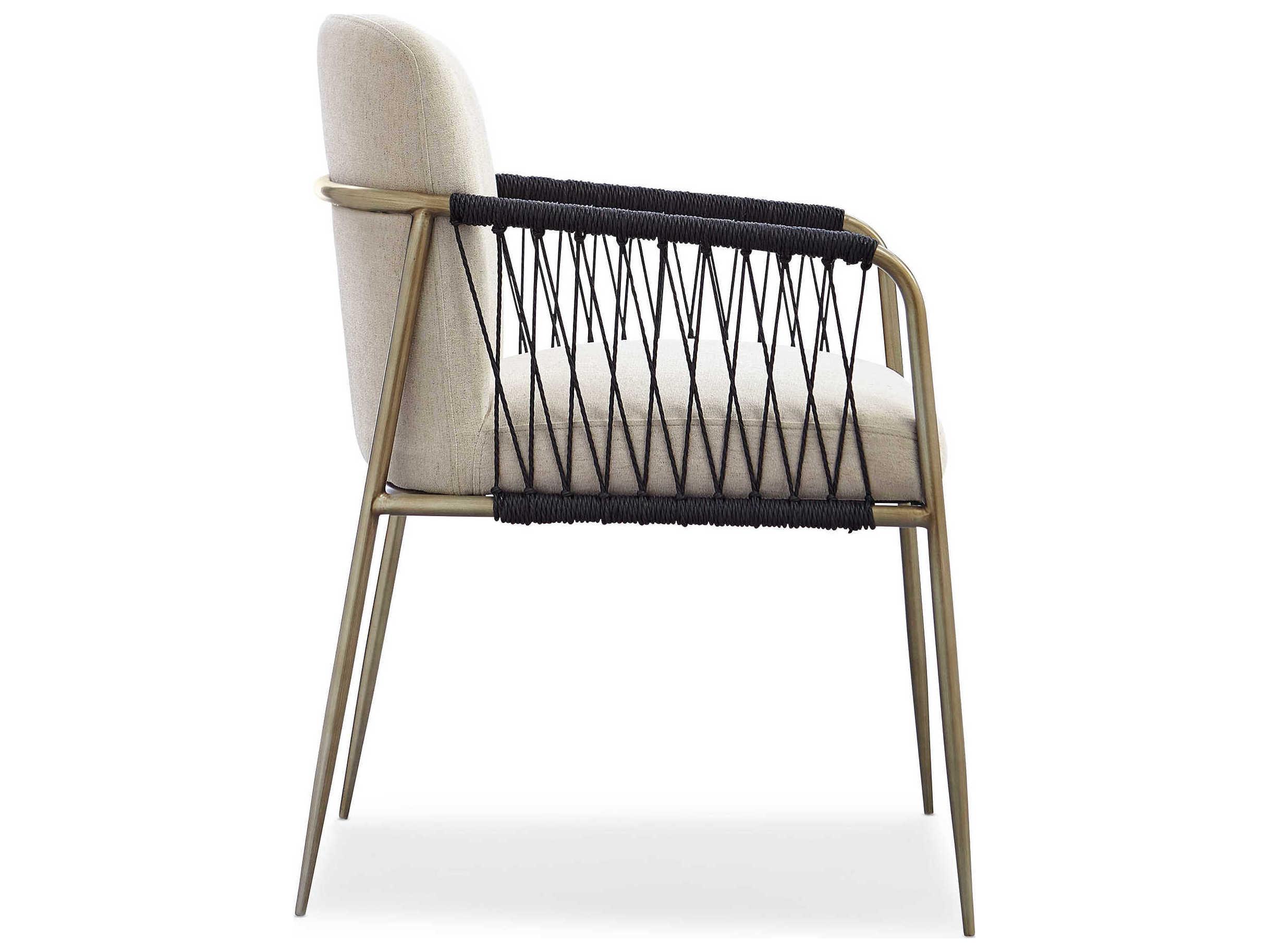 Caracole Modern Artisan Remix White Upholstered Arm Dining Chair