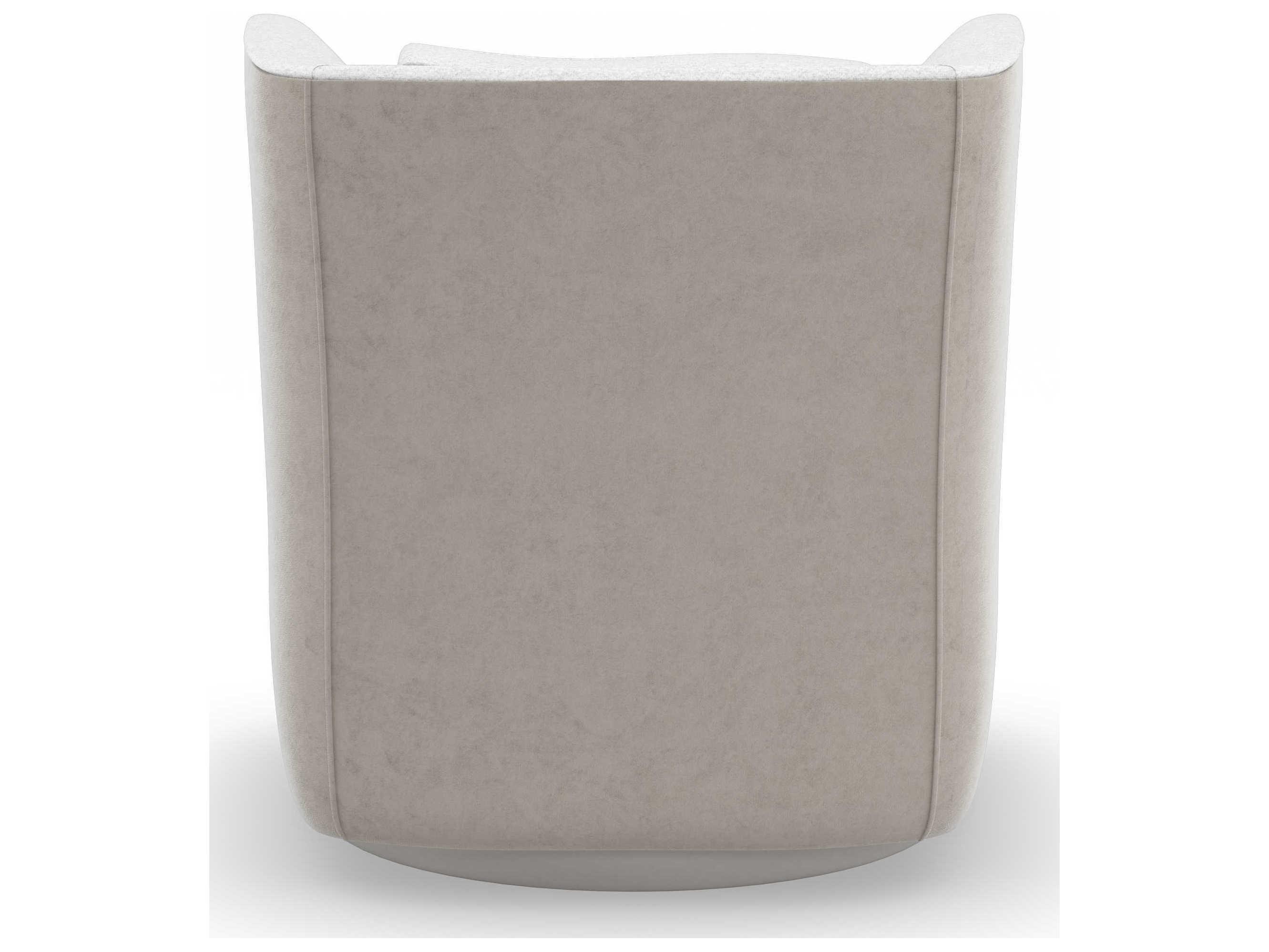 Caracole La Moda Seville Swivel White Fabric Accent Chair