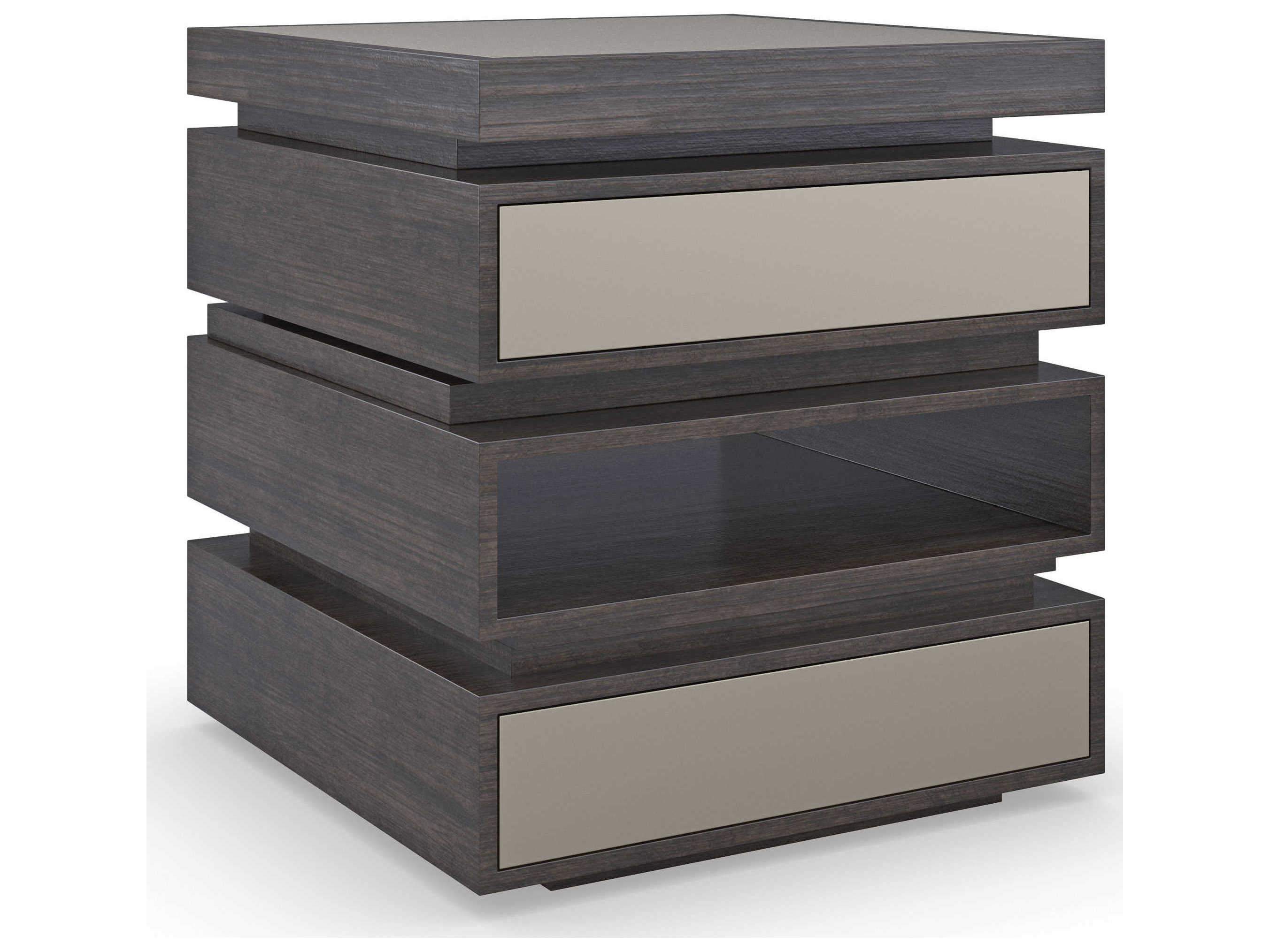 Caracole La Moda 24" Square Wood Sepia End Table