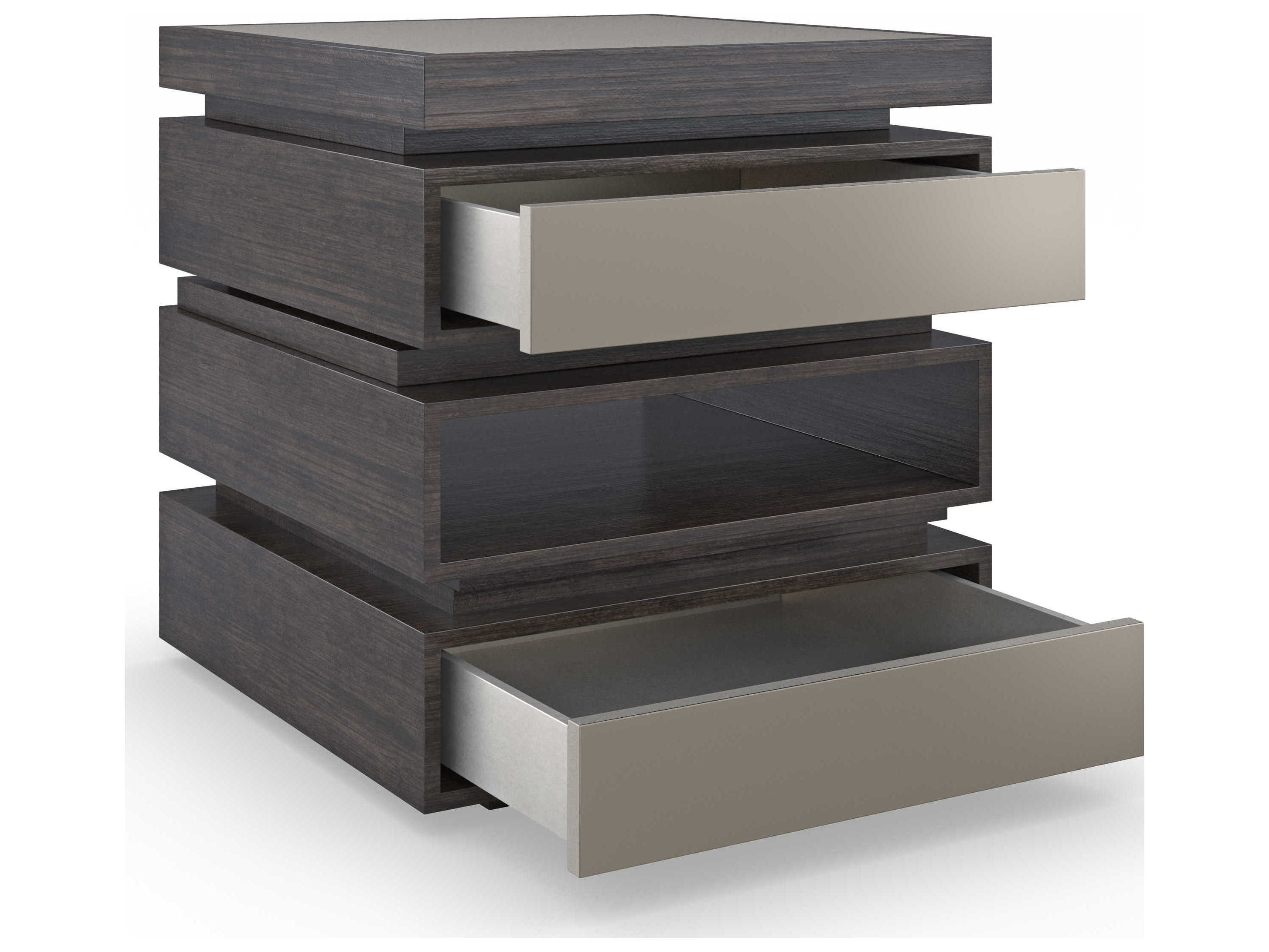 Caracole La Moda 24" Square Wood Sepia End Table