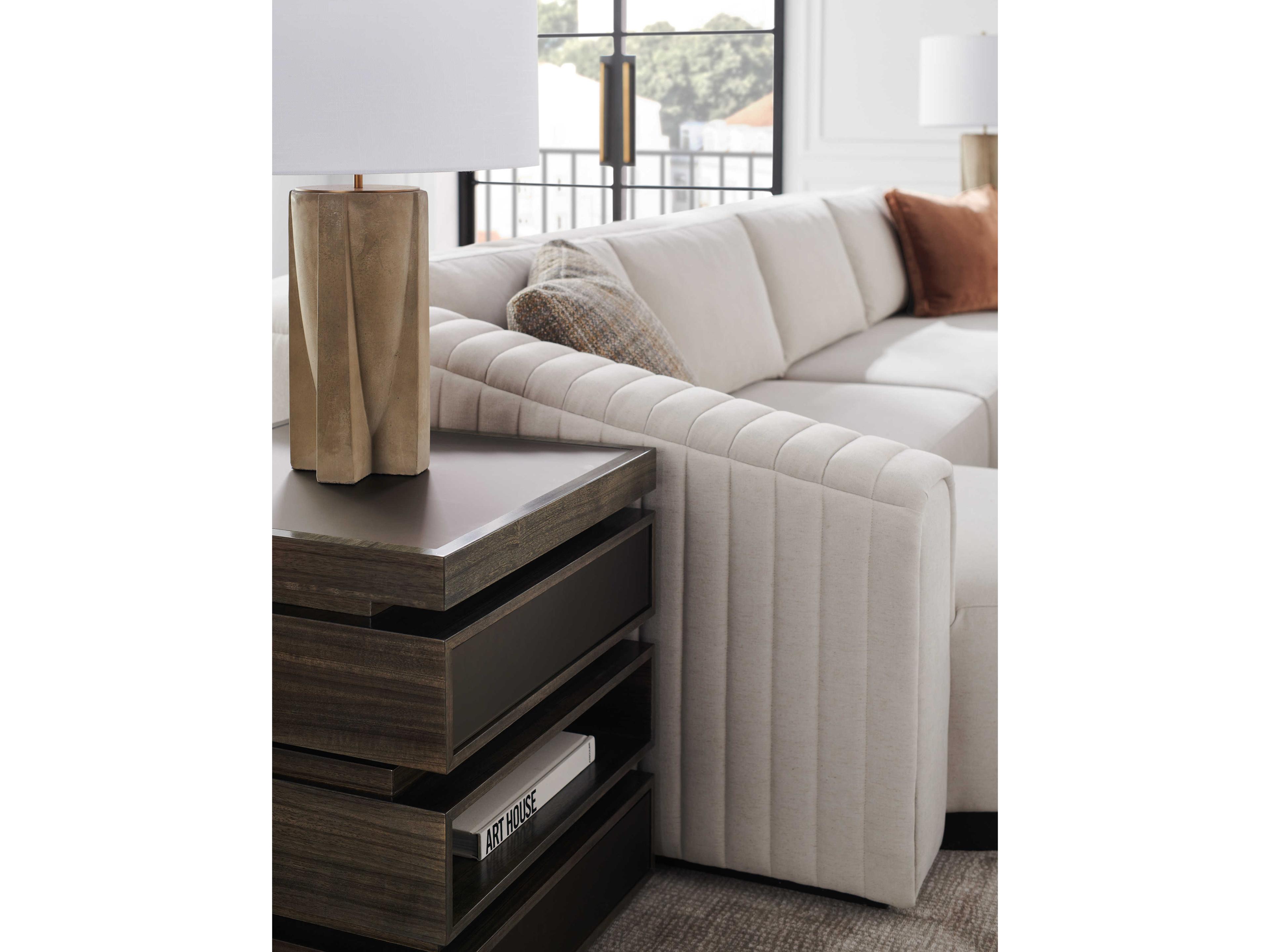 Caracole La Moda 24" Square Wood Sepia End Table