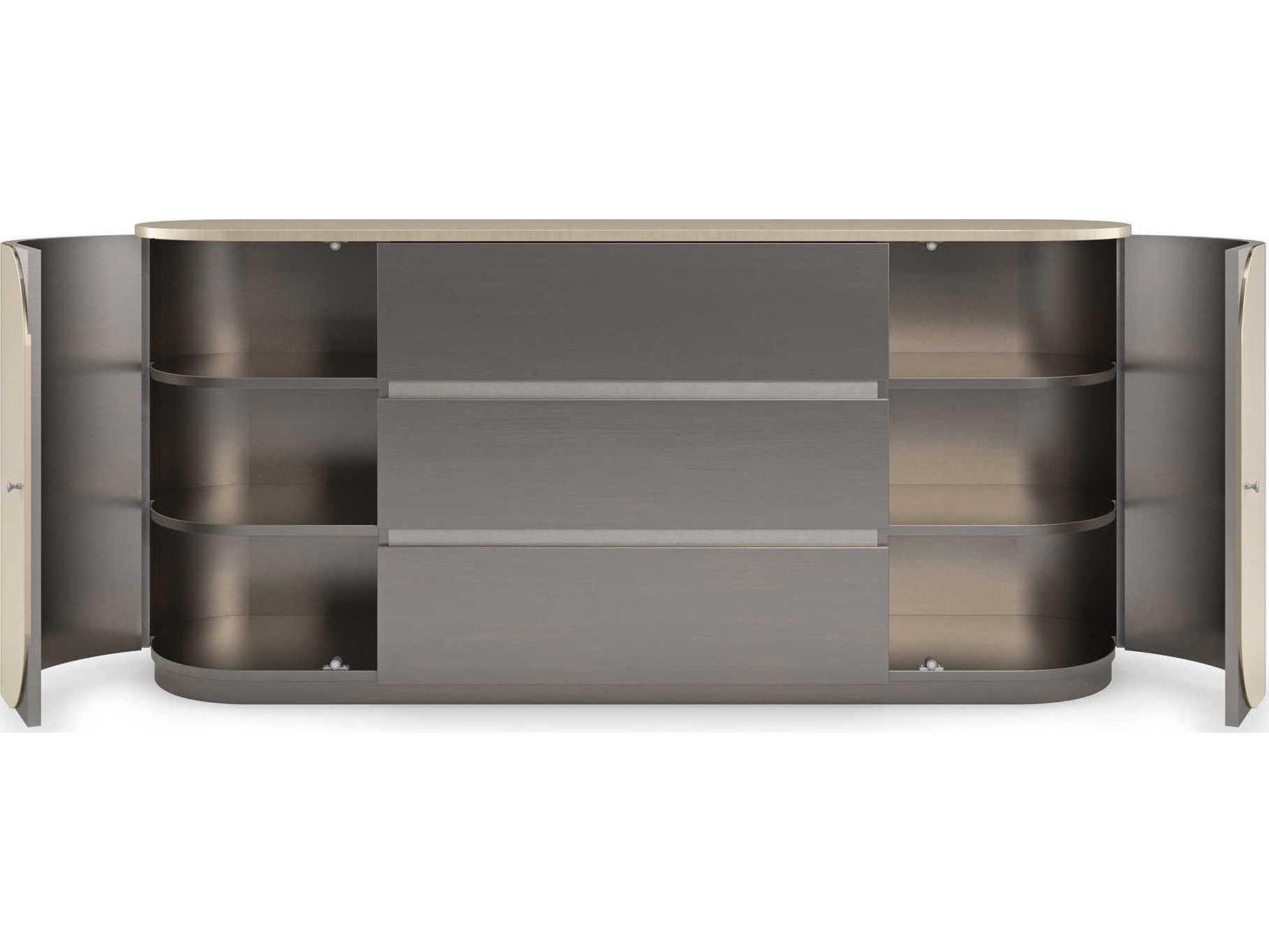 Caracole La ModaDa Vita Duo 3-Drawers Gray Birch Wood Dresser